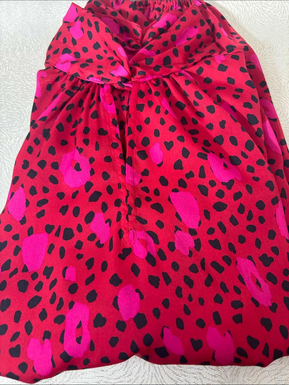 Nine West chic Pink and Red Animal Print Long Sleeve Blouse 0350 - Picture 10 of 10